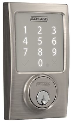 Schlage, tan and khaki keypad and numbers