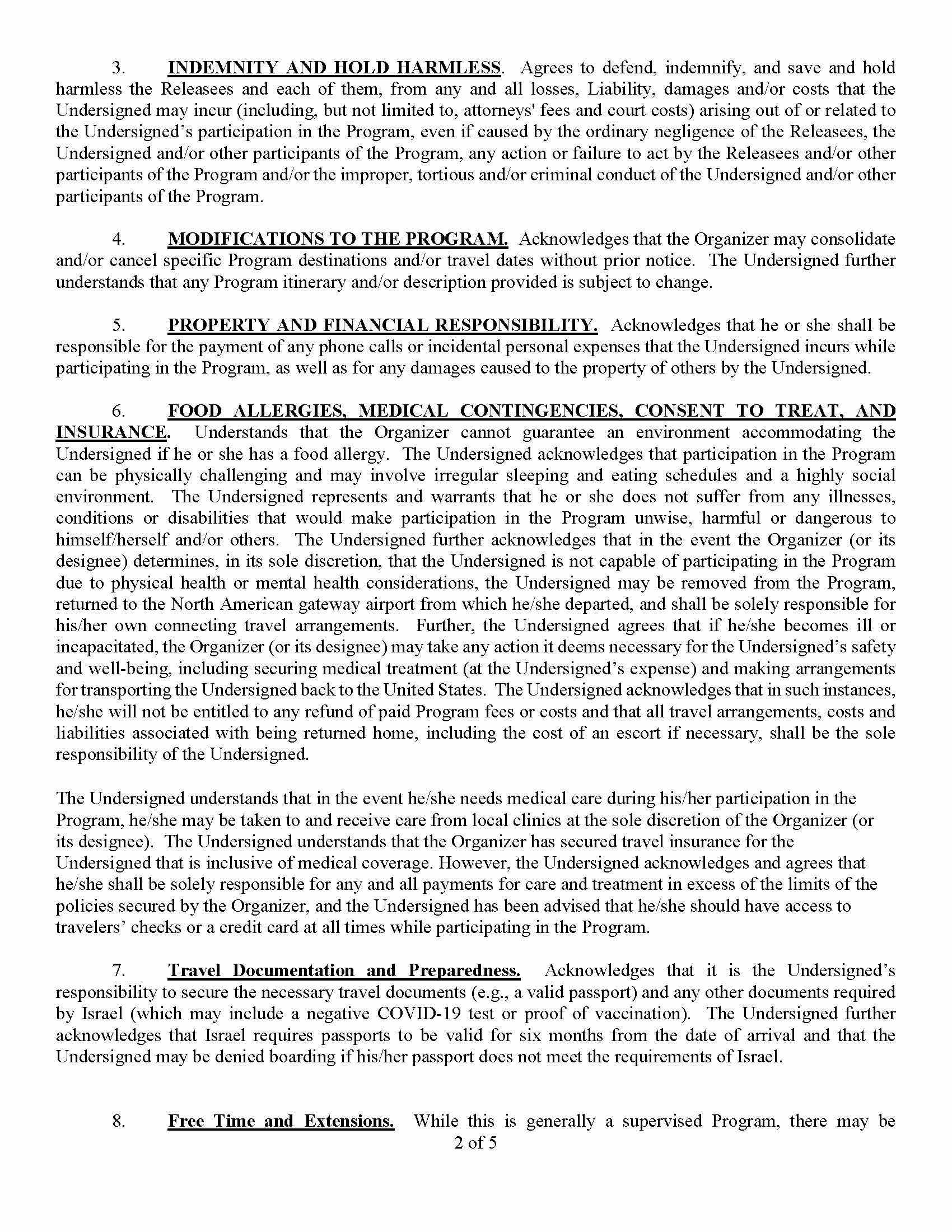 WAIVER PAGE 2