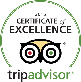 2016 TripAdvisor Certificate of Excellence Award