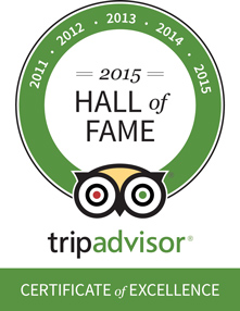 Tripadvisor Hall of Fame Award 2011 - 2015