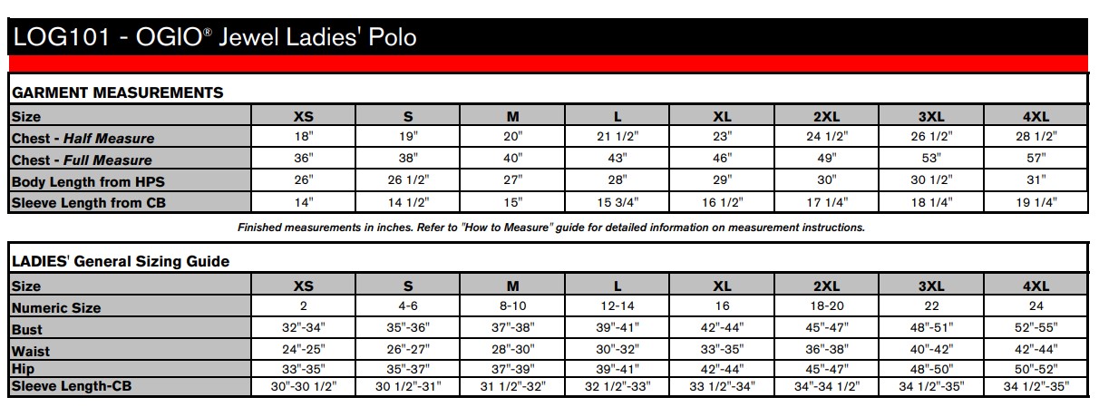 Women's Sizing Chart