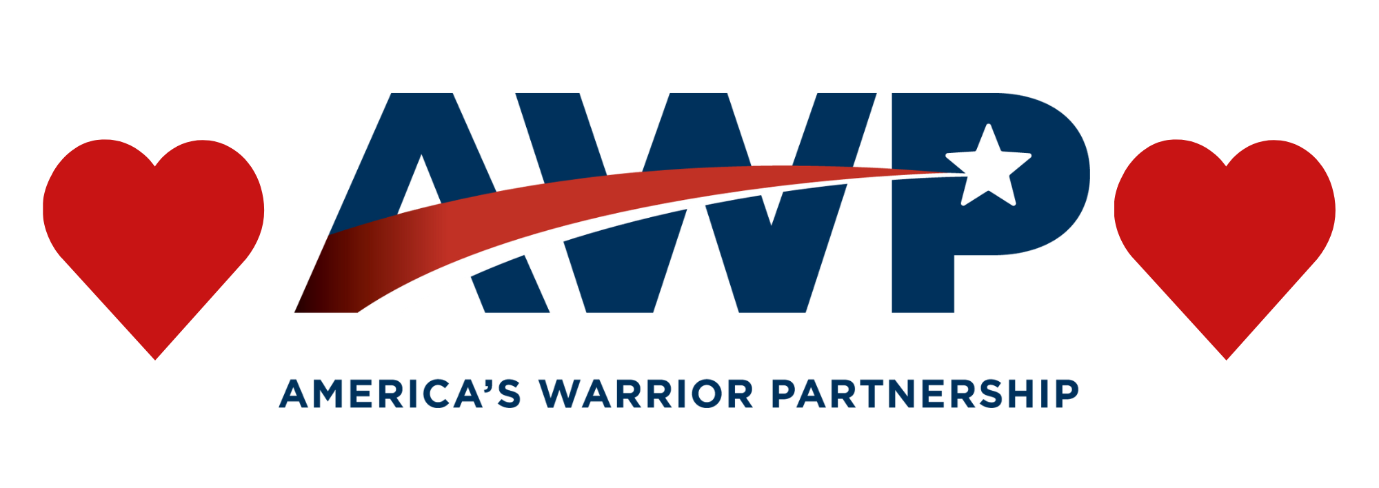 America's Warrior Partnership Logo with Hearts