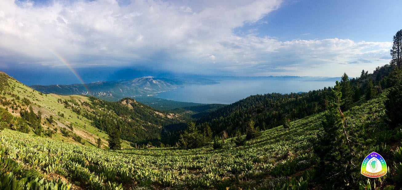 Rainbow over Tahoe Rim Trail