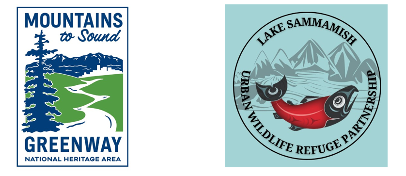 Mountains to Sound Greenway Trust and Lake Sammamish Urban Wildlife Refuge logos