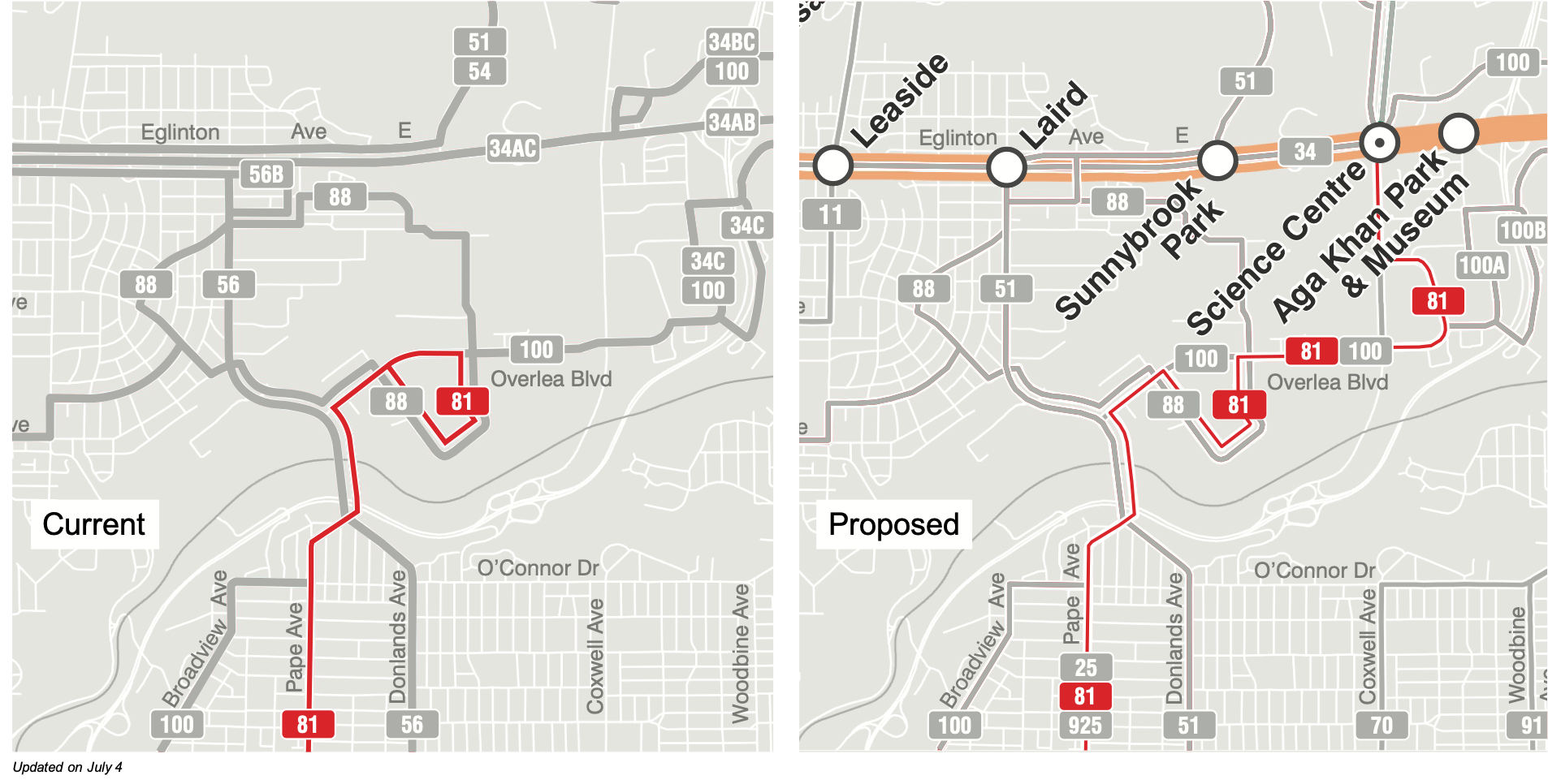 Updated map of 81 Thorncliffe