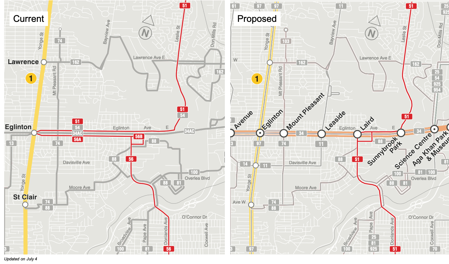 Updated map of 51 Leslie