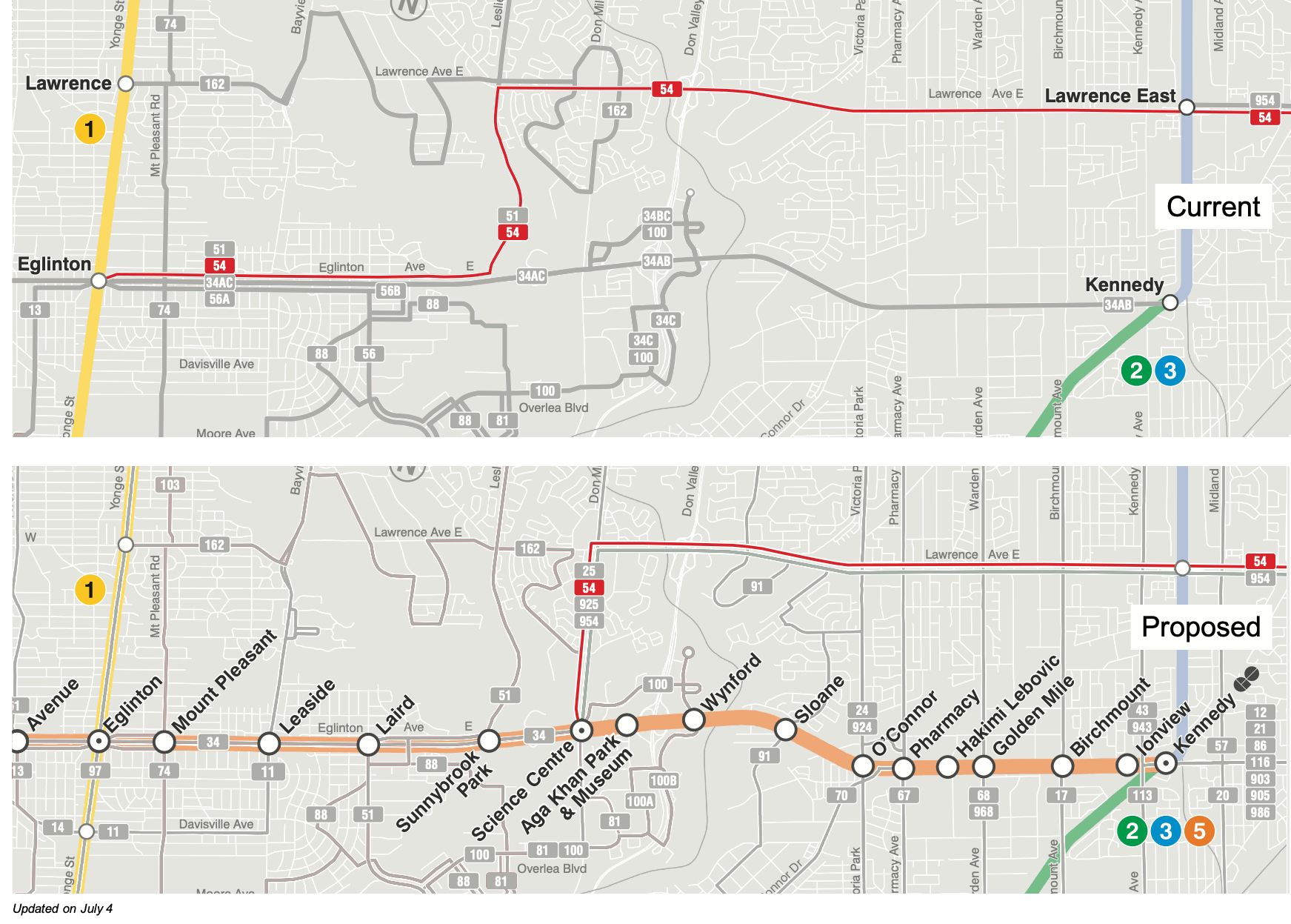 Updated map of 54 Lawrence East