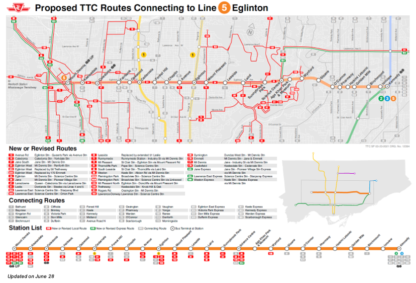 Map of Proposed Routes Connecting to Line 5 - Updated on June 28