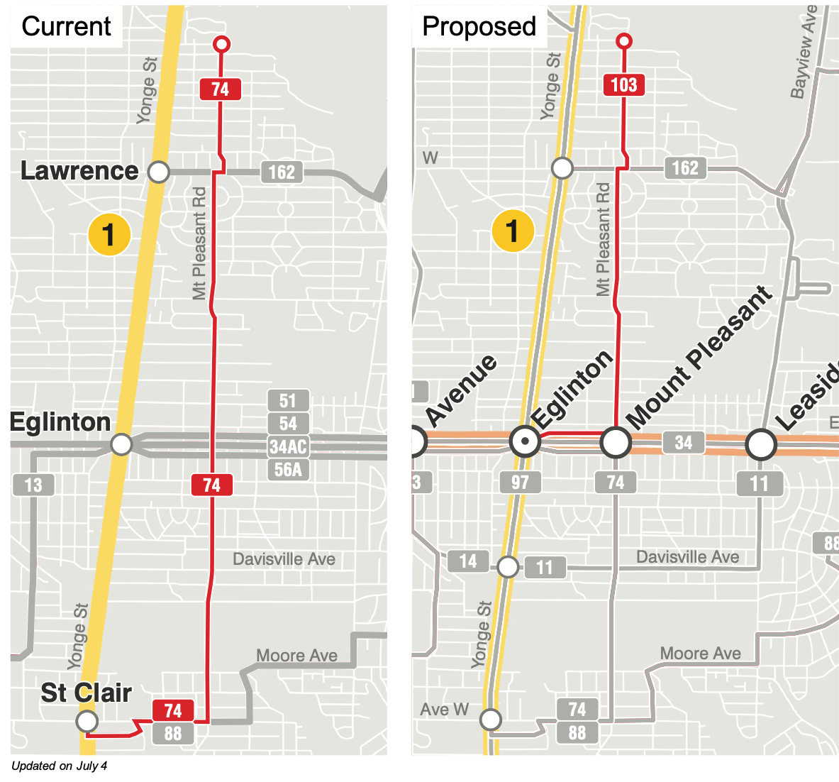 Updated map of 103 Mt Pleasant North