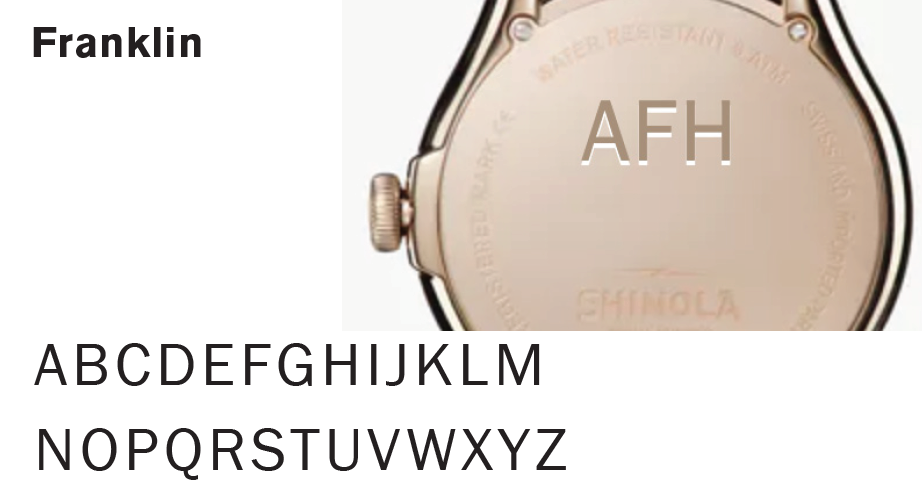 Shinola engraving 2025