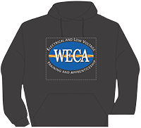 Black WECA hoodie